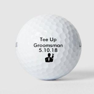 Groomsman golfbal uitnodigen golfballen