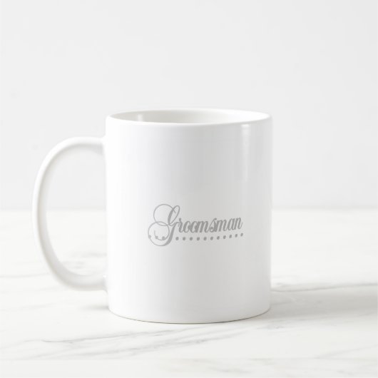 Groomsman Gray Elegance Koffiemok (Links)
