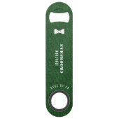 Groomsman  Groene lederen Bow Stropdas Bar Key Speed Flessenopener (Achterkant)
