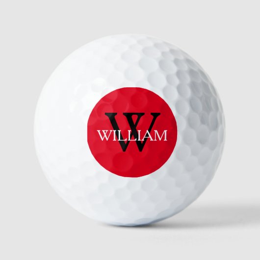 Groomsman Groomsmen Bruiloft Gift Monogram Naam Golfballen (Voorkant)