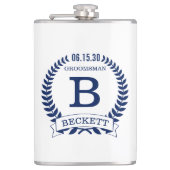 Groomsman Initialen Heupfles (Voorkant)