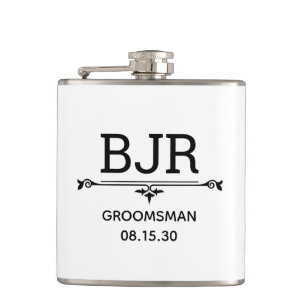 Groomsman Initialen Heupfles