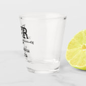 Groomsman Initialen Shot Glas (Rechts)