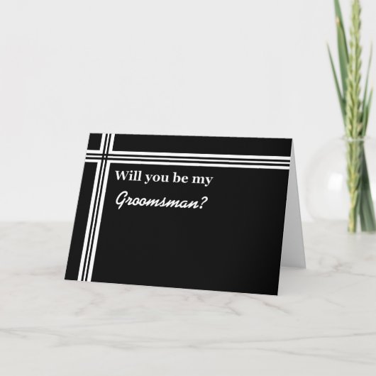 Groomsman Invitation - Funny -  (Voorkant)