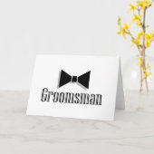 Groomsman Kaart (Gele Bloem)