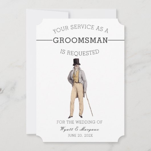 groomsman kaart (Voorkant)