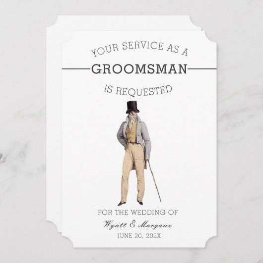 groomsman kaart (Voorkant / Achterkant)
