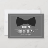 Groomsman-Kaart opruimen - Zwart Stropdas Kaart (Voorkant)