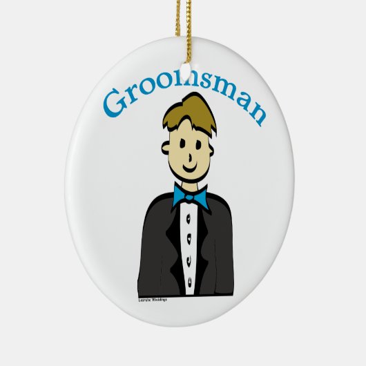 Groomsman Keramisch Ornament (Rechts)