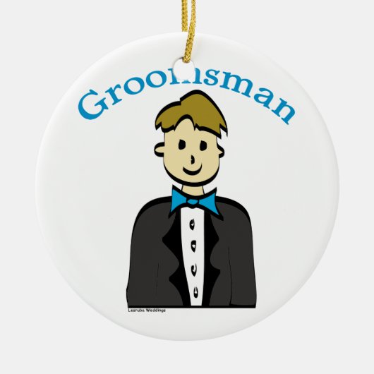Groomsman Keramisch Ornament (Voorkant)