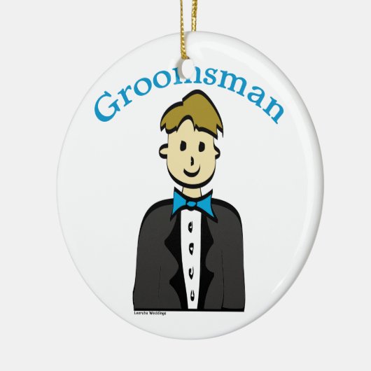 Groomsman Keramisch Ornament (Links)