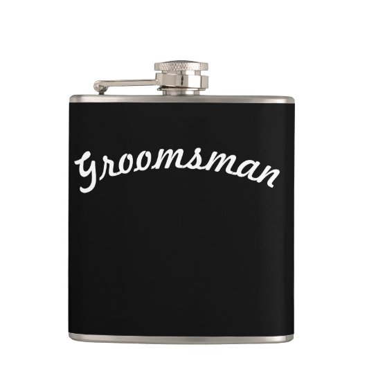 Groomsman-kolf - Aangepaste kleur Heupfles (Voorkant)