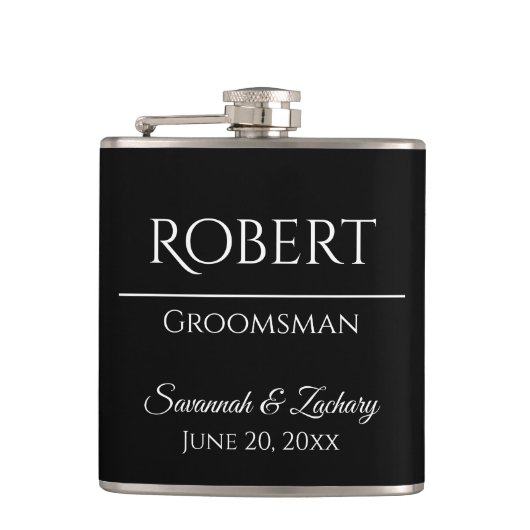 Groomsman Liquor Flask Wedding Favor Gift Heupfles (Voorkant)
