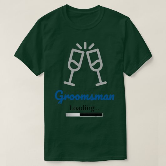 Groomsman Loading T-shirt (Design voorkant)