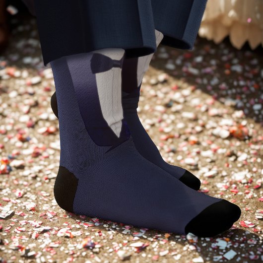 Groomsman Man van Honor Blue Tuxedo Wedding Sokken