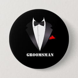 Groomsman met Tuxedo Shirt - Button