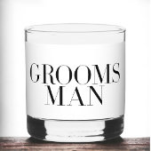 Groomsman Modern gepersonaliseerd minimalistisch Whisky Glas