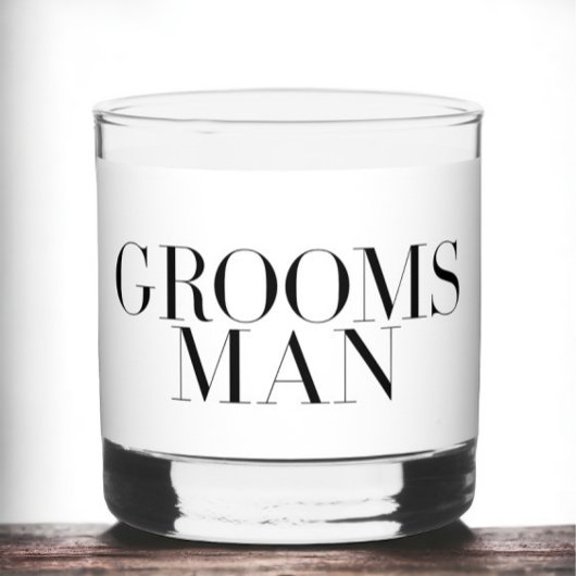 Groomsman Modern gepersonaliseerd minimalistisch Whisky Glas
