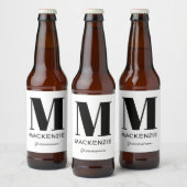 Groomsman Monogram Name Bier Etiket (Flessen)