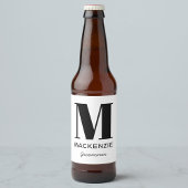 Groomsman Monogram Name Bier Etiket