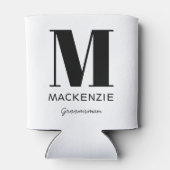 Groomsman Monogram Name Blikjeskoeler (Achterkant)