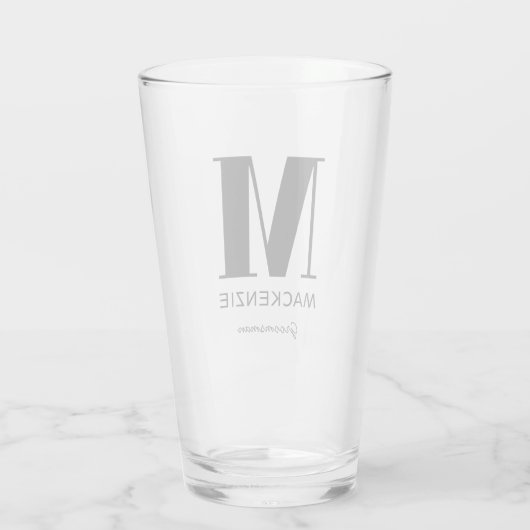 Groomsman Monogram Name Glass Glas (Achterkant)