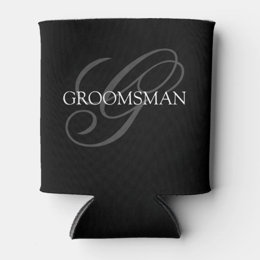 Groomsman Monogram Wedding Blikjeskoeler (Voorkant)