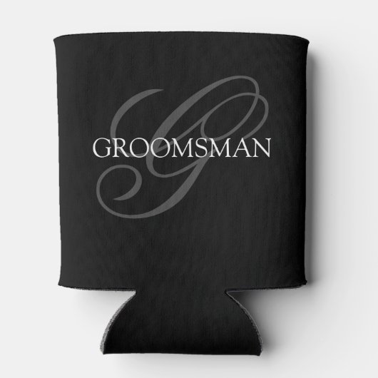 Groomsman Monogram Wedding Blikjeskoeler (Achterkant)