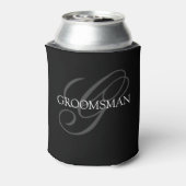 Groomsman Monogram Wedding Blikjeskoeler (Blikje Achterkant)