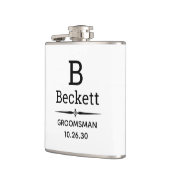 Groomsman Monogrammed Heupfles (Links)