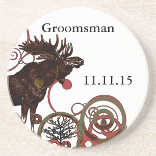 Groomsman  Moose Onderzetters