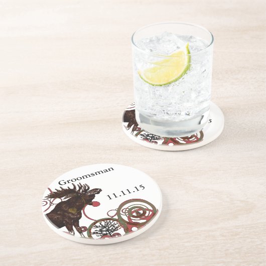 Groomsman Moose Onderzetters (Zijkant)