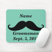 Groomsman Mustache Mousepad Muismat (Met muis)