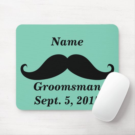 Groomsman Mustache Mousepad Muismat (Met muis)