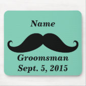 Groomsman Mustache Mousepad Muismat (Voorkant)
