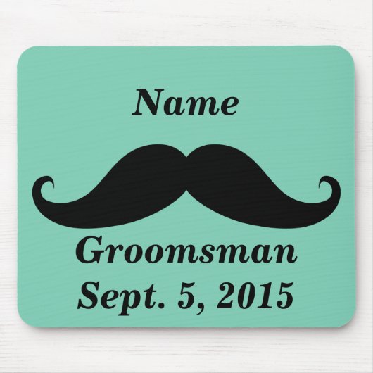 Groomsman Mustache Mousepad Muismat (Voorkant)