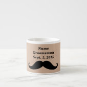Groomsman Mustache, Top Hoed en Suit Espresso Mok (Voorkant)