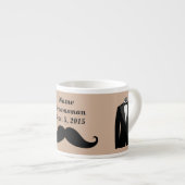 Groomsman Mustache, Top Hoed en Suit Espresso Mok (Voorkant rechts)