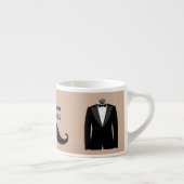Groomsman Mustache, Top Hoed en Suit Espresso Mok (Rechts)