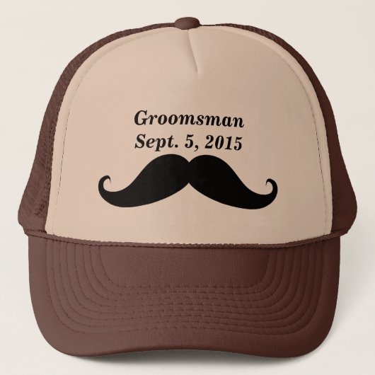 Groomsman Mustache Truckers Pet (Voorkant)