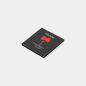 Groomsman Naam toevoegen Jaar Black Bow shirt stro Post-it® Notes (Schuin)