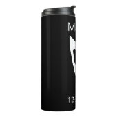 Groomsman Naam toevoegen Jaar Black Bow shirt stro Thermosbeker (Gedraaid links)