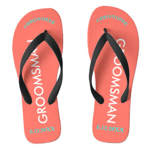 Groomsman NAME Coral Teenslippers