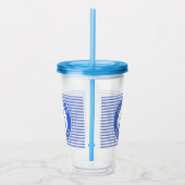 Groomsman - Nautisch Anker Navy Bruiloft Acryl Drinkbeker (Rechts)