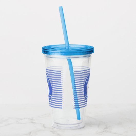 Groomsman - Nautisch Anker Navy Bruiloft Acryl Drinkbeker (Links)