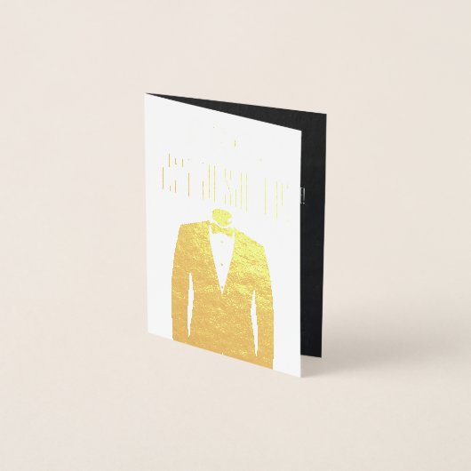 Groomsman of Best Man Uitnodiging Goud (Voorkant)