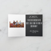 Groomsman of Best Man voorstel foto uitnodiging (Binnen)