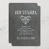 Groomsman of Best Man Voorstel Kaart (Voorkant / Achterkant)