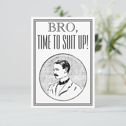 Groomsman of Best Man Voorstel Uitnodiging (Staand voorkant)