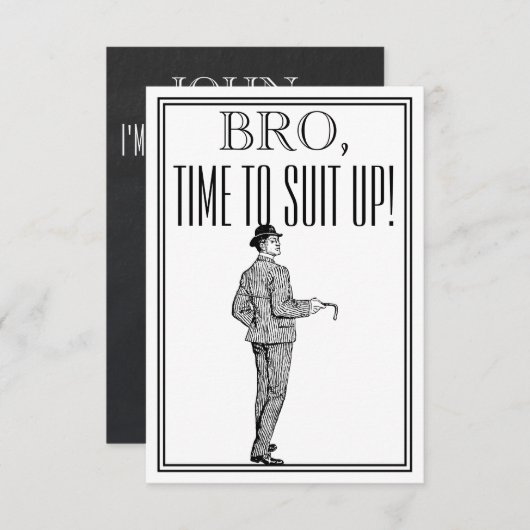 Groomsman of Best Man Voorstel Uitnodiging (Voorkant / Achterkant)